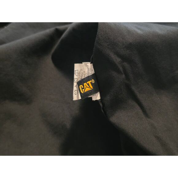 Caterpillar CAT Men’s Black Core Poplin Short Sleeve Button Down Shirt Size L - Picture 8 of 9